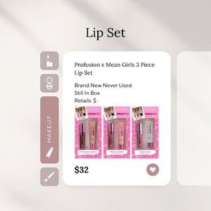 Profusion Mean Girls 3 Piece So Popular Lip Set Trio